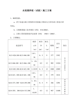 水泥搅拌桩(试桩)施工方案.doc