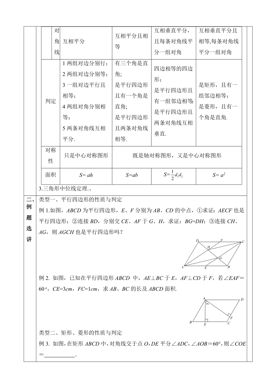 第十八章平行四边形全章复习练习题.doc_第2页