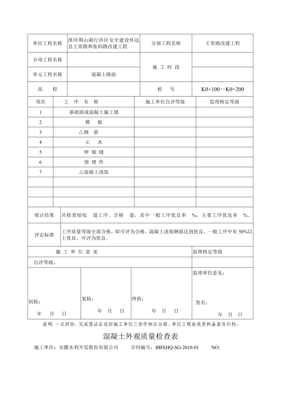 混凝土单元工程质量评定表.doc_第3页