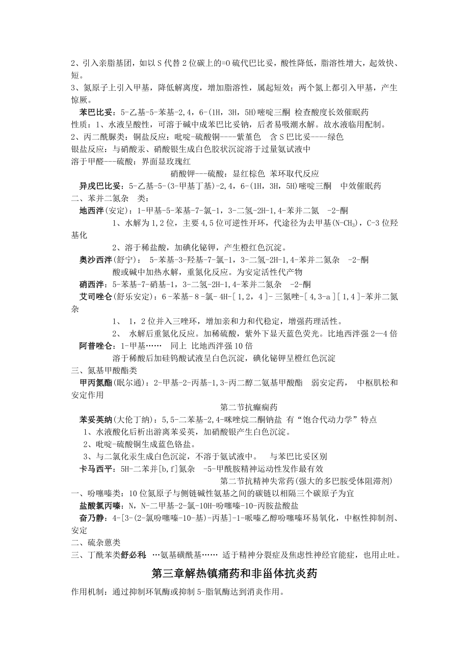 药物化学知识点总结复习整合资料(全).doc_第2页