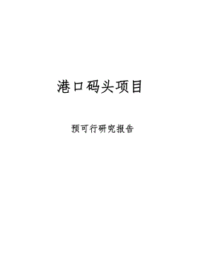 港口码头项目可行性实施报告.doc