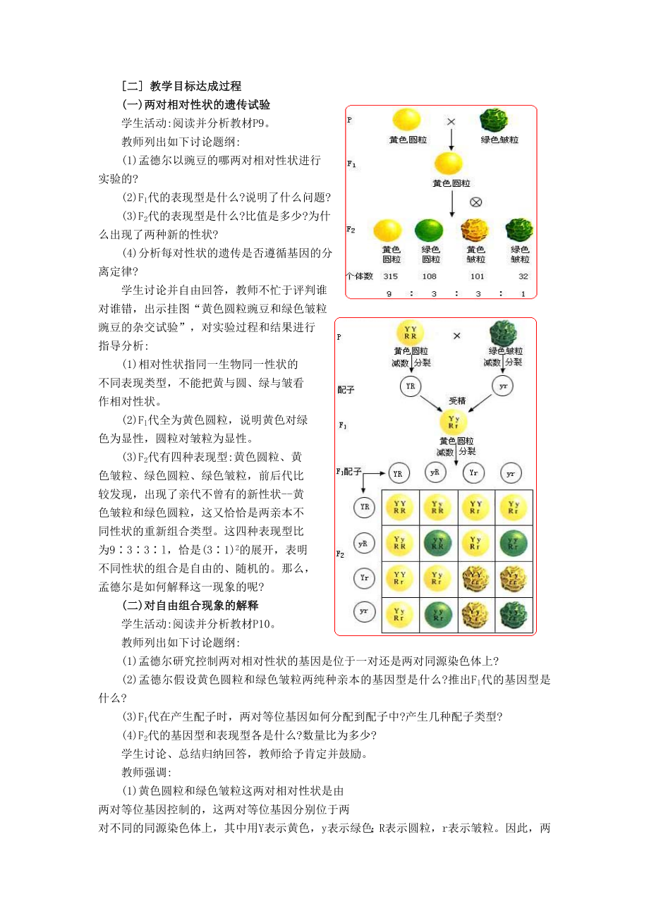 第二节-孟德尔豌豆杂交实验(二).doc_第2页