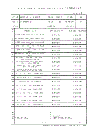 电气照明工程分项质量验收记录表资料.doc