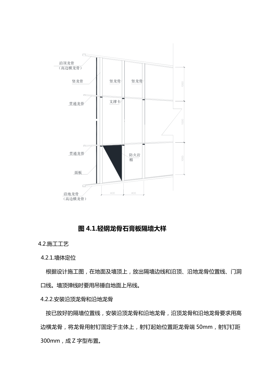 轻钢龙骨石膏板隔墙及吊顶施工的方案设计.doc_第3页