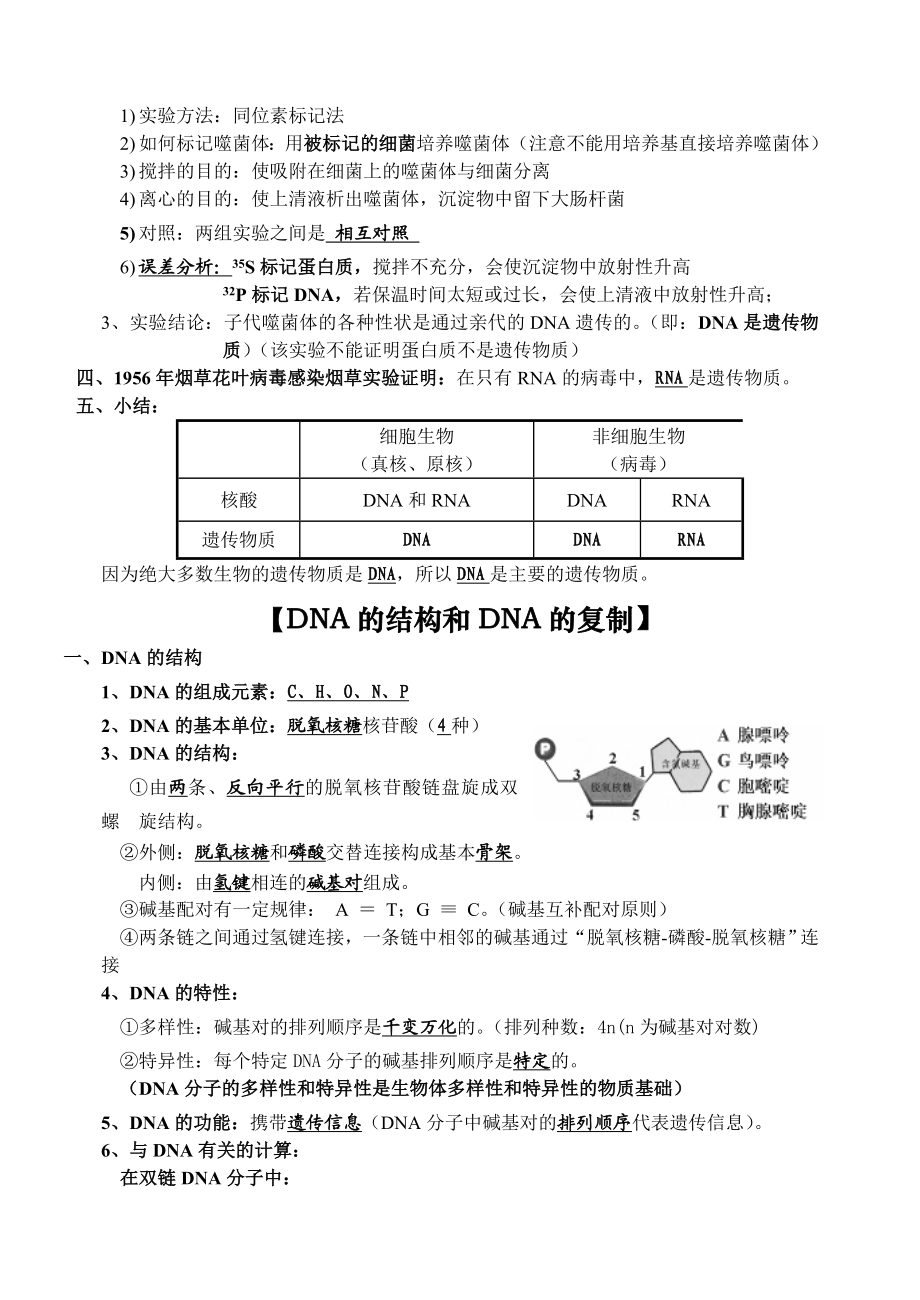 遗传的分子基础知识点.doc_第2页