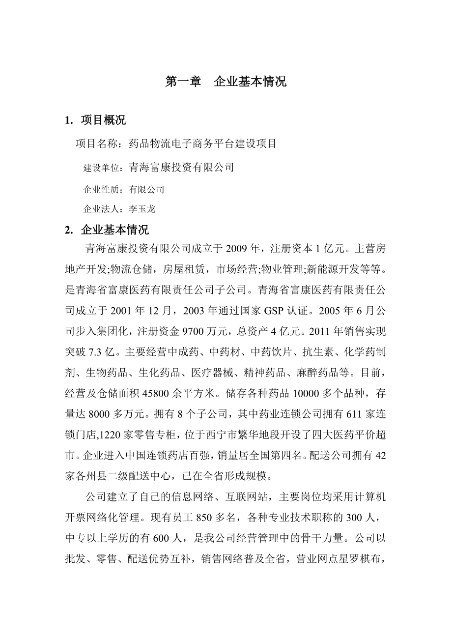 电子商务平台建设项目可行性研究报告.doc_第2页