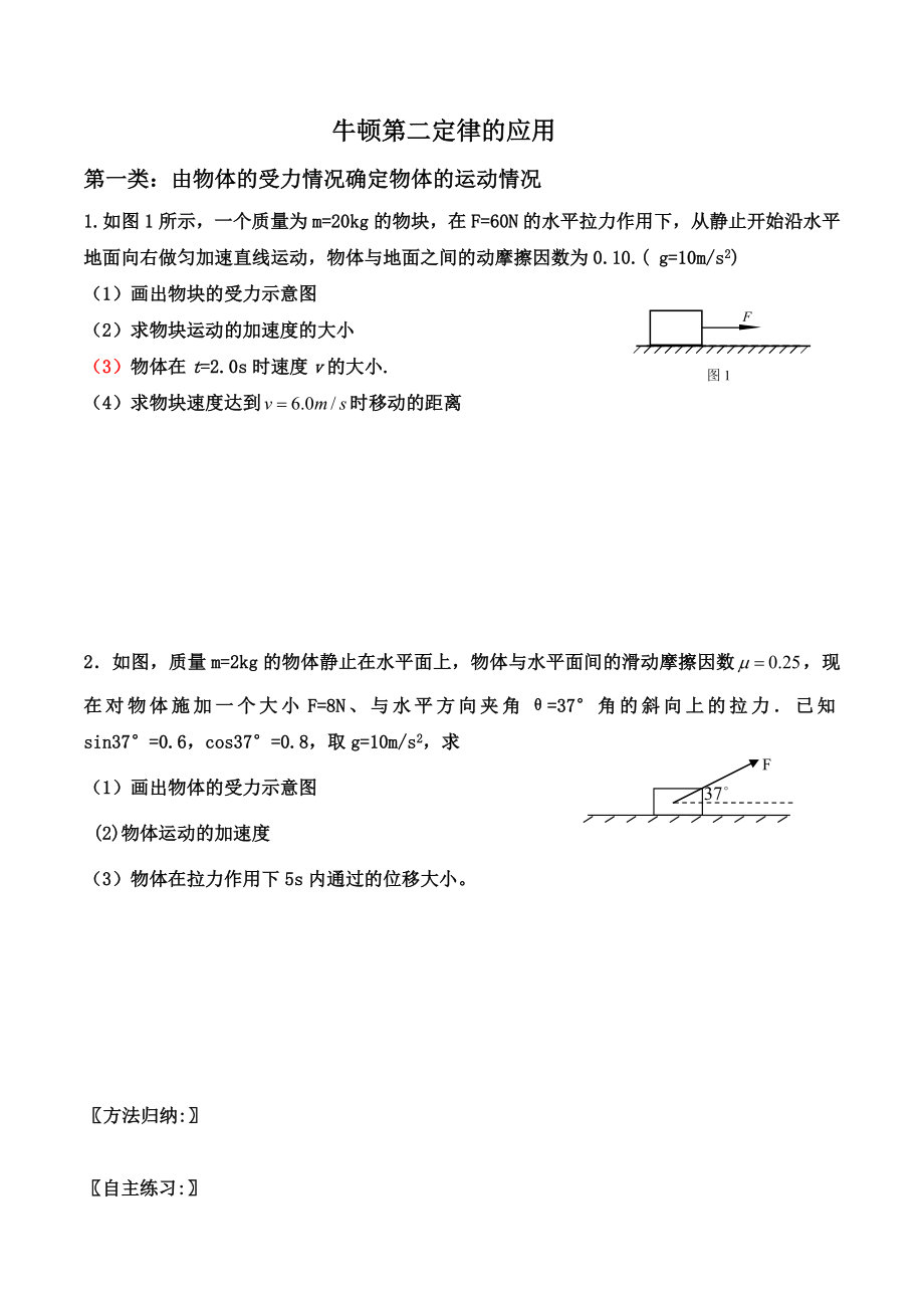 牛顿第二定律的综合应用专题训练题型全面.doc_第1页