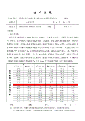 现浇箱梁张拉技术交底.doc