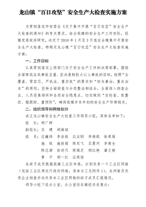 百日攻坚安全生产大检查实施方案.doc