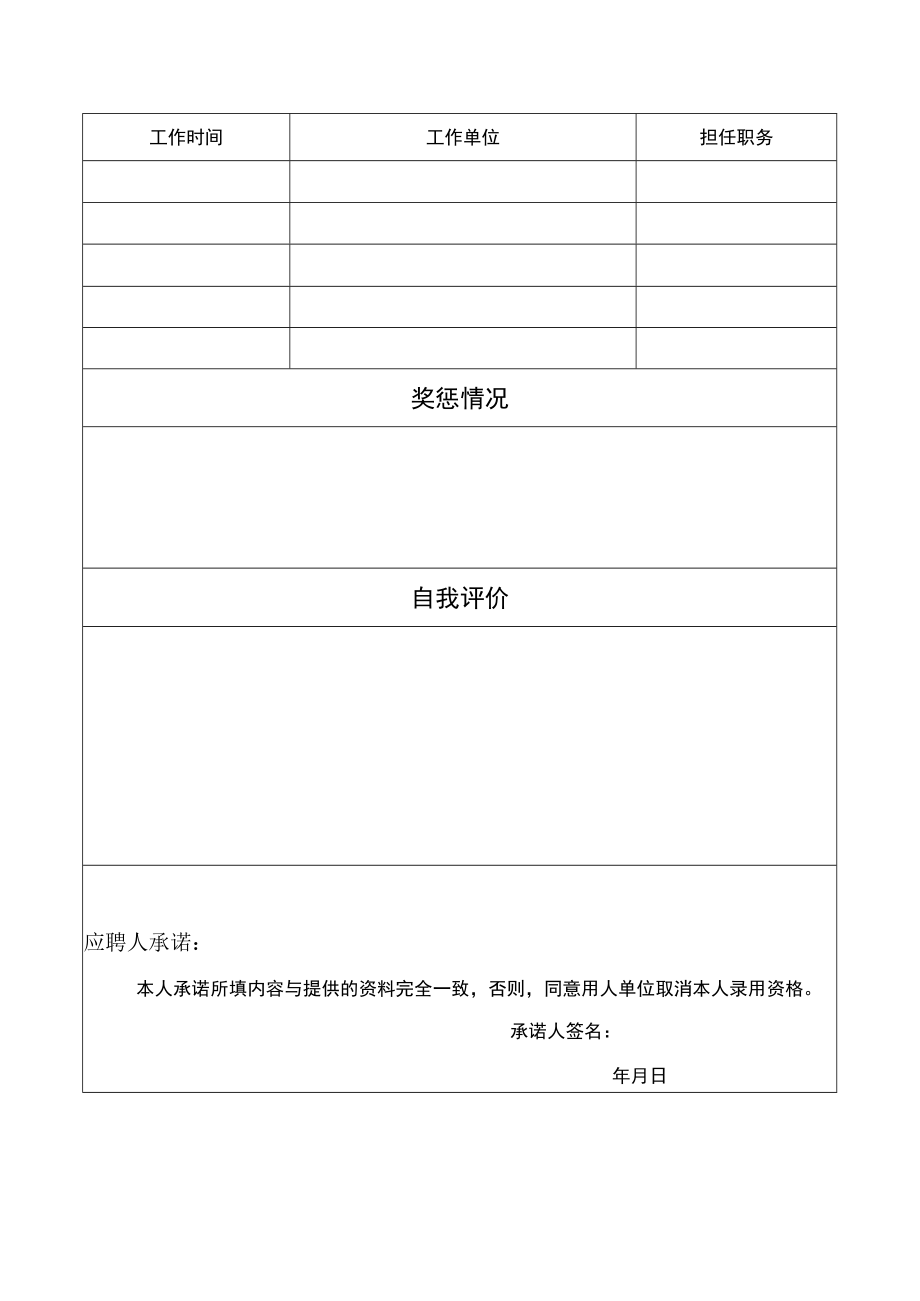 XX工贸职业学院教师（行政）招聘报名表.docx_第2页