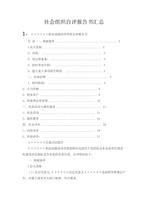 社会组织自评报告汇总.docx