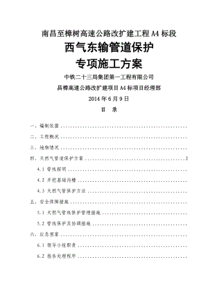 西气东输管道保护专项施工方案.docx