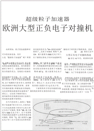 超级粒子加速器欧洲大型正负电子对撞机.doc