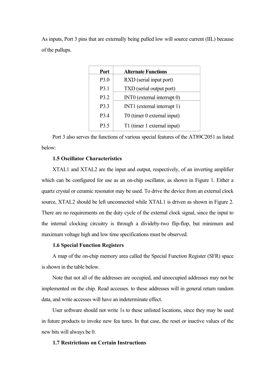 AT89C2051微控制器的指令毕业论文外文翻译.doc_第3页