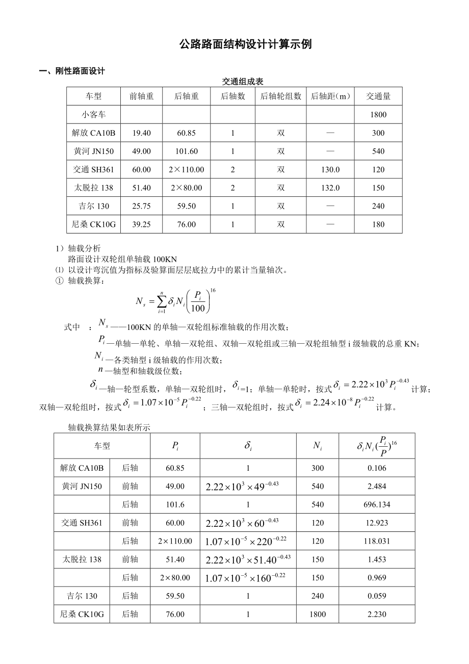 路面结构设计计算书（有计算过程的）.doc_第1页