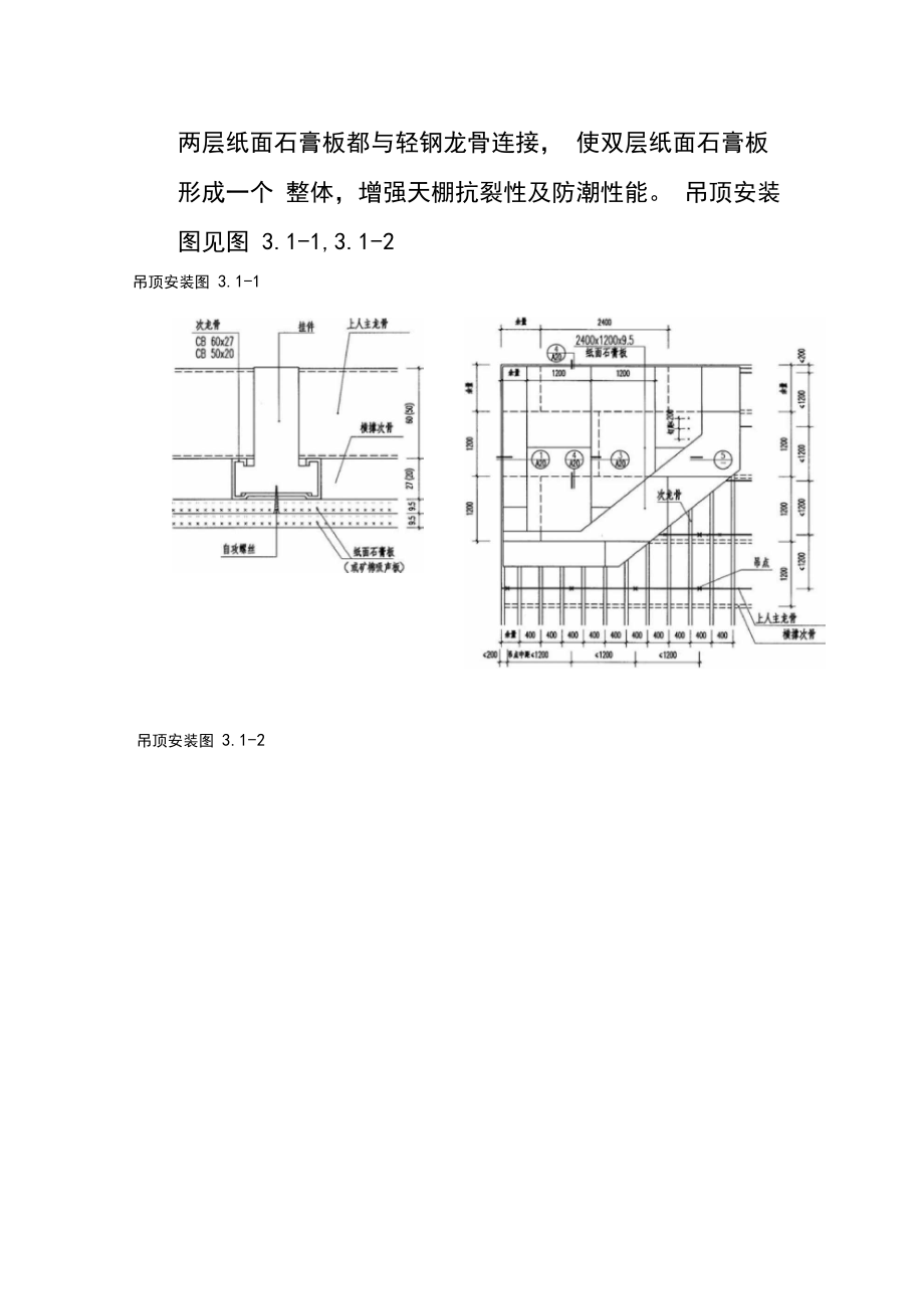 轻钢龙骨双层纸面石膏板吊顶施工工法.docx_第3页