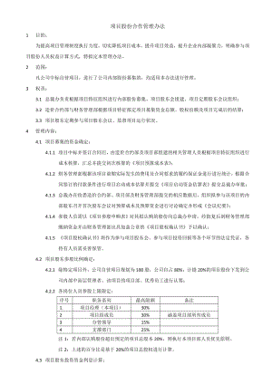 项目股份合作管理办法.doc