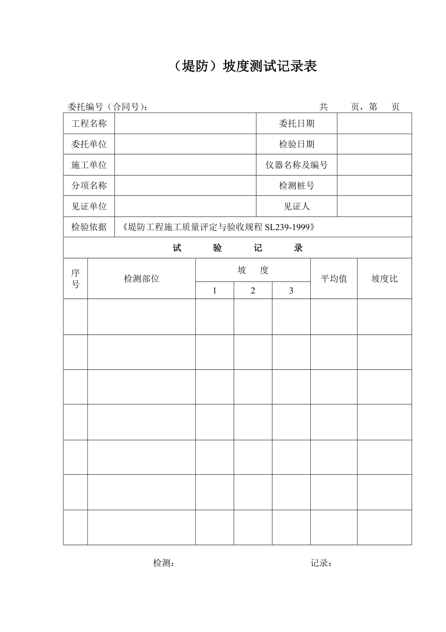 平整度检测记录表.doc_第2页