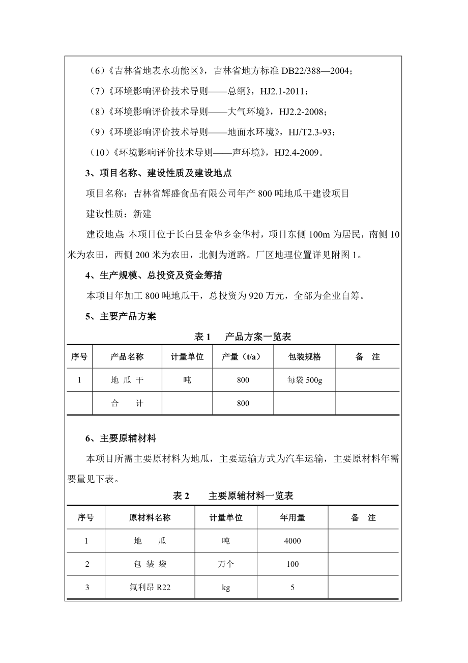 环境影响评价报告公示：省辉盛食品地瓜干环评报告.doc_第3页