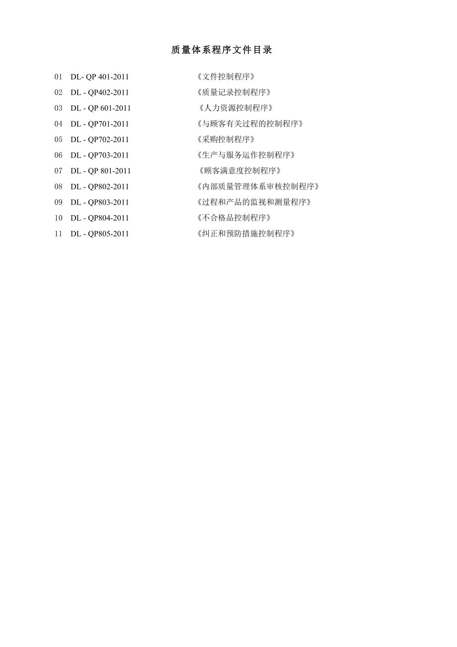 质量管理体系程序文件(全套)资料.doc_第1页