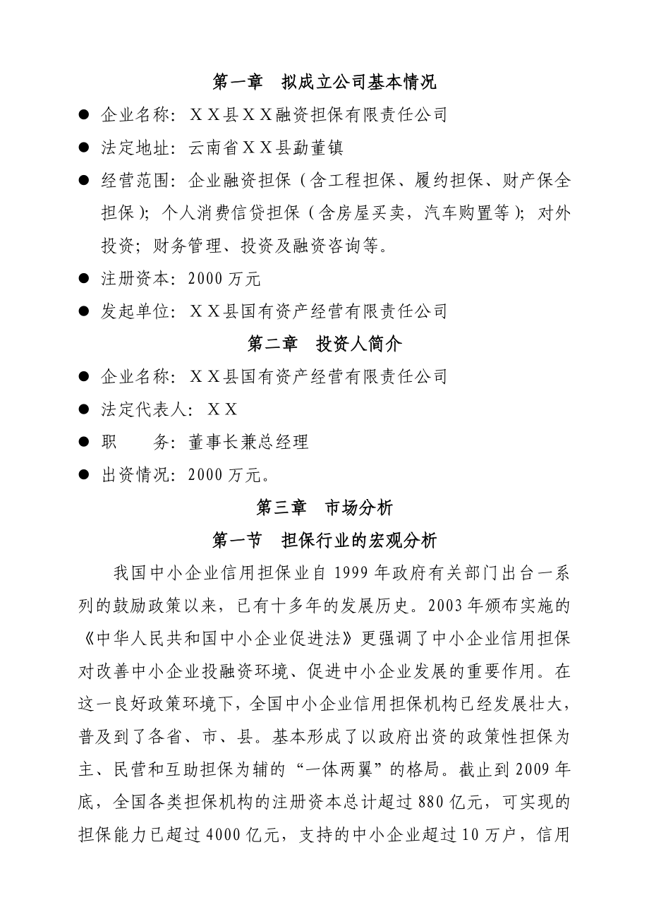 融资担保有限公司可行性研究报告.doc_第2页