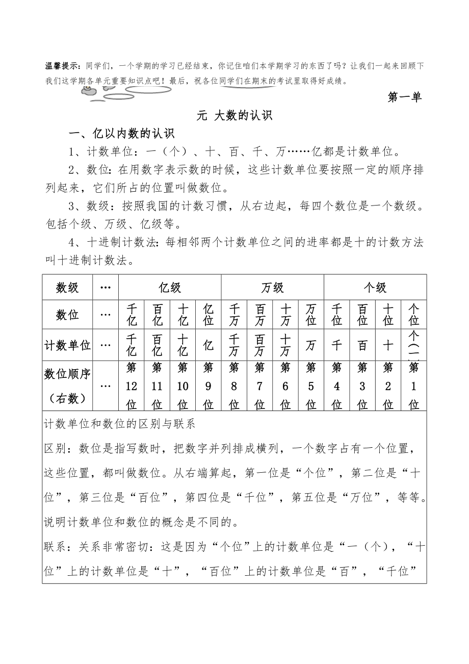 部编版小学四年级数学上册知识点归纳汇总.doc_第2页