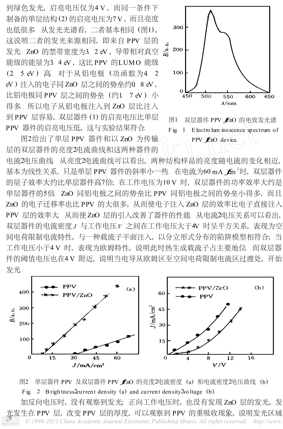 以ZnO为电子传输层PPV的发光.doc_第2页