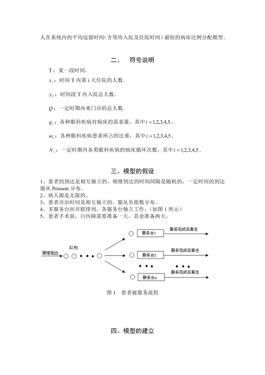 数学建模论文动态规划模型下的眼科病床的优化设计.doc_第3页