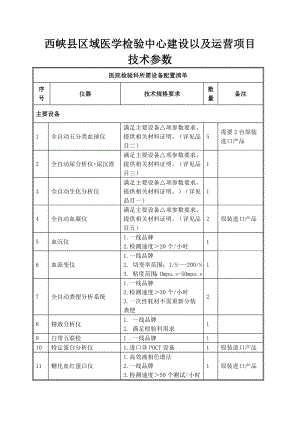 西峡区域医学检验中心建设以及运营项目.doc