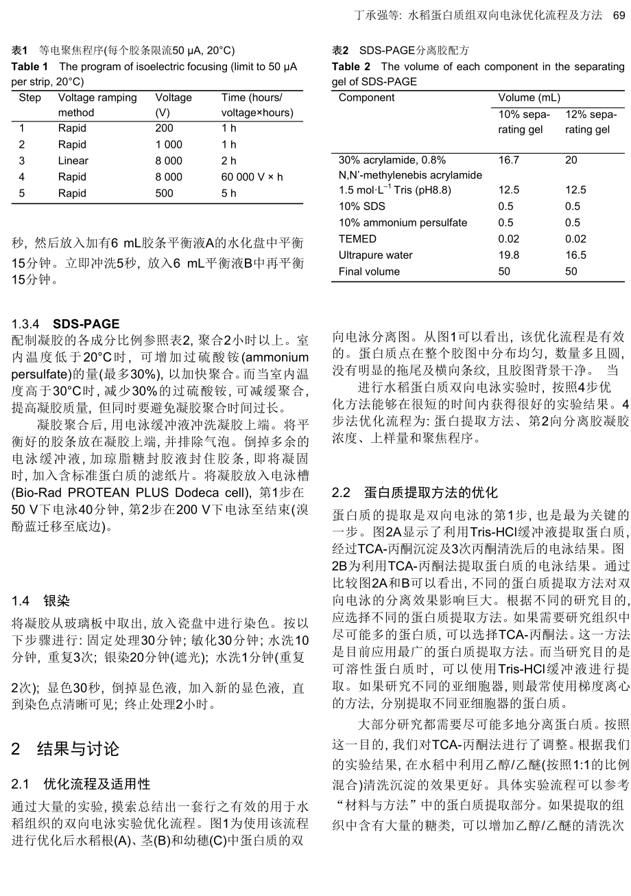 水稻蛋白质组双向电泳优化流程及方法.doc_第3页