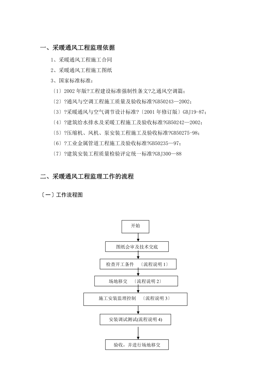 采暖通风工程监理细则-模板.doc_第1页