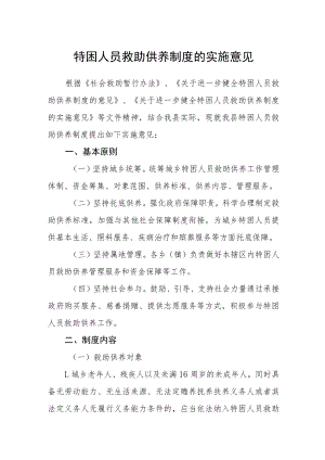 特困人员救助供养制度的实施意见.docx