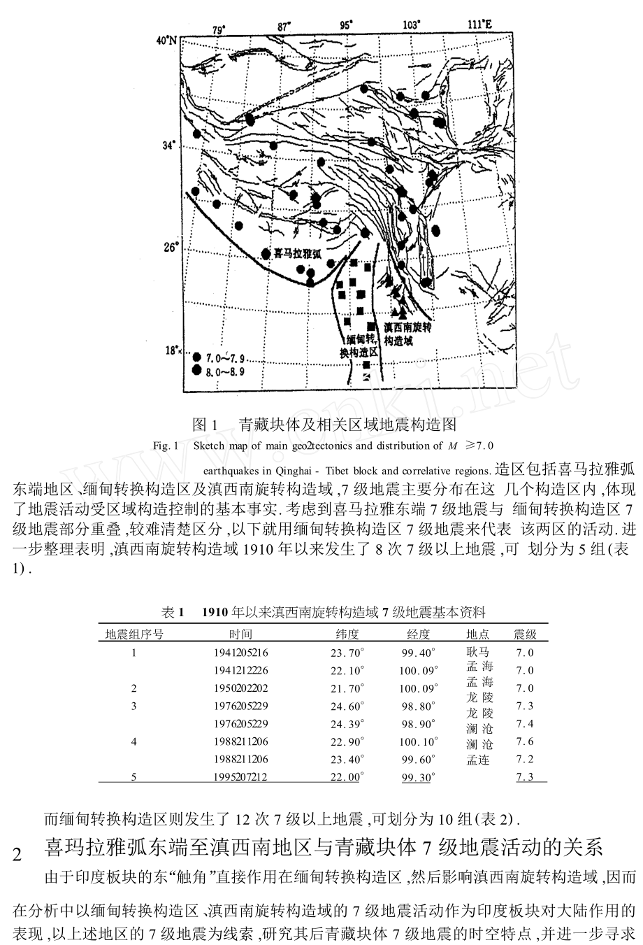 青藏块体7级地震相互关系研究初步.doc_第2页