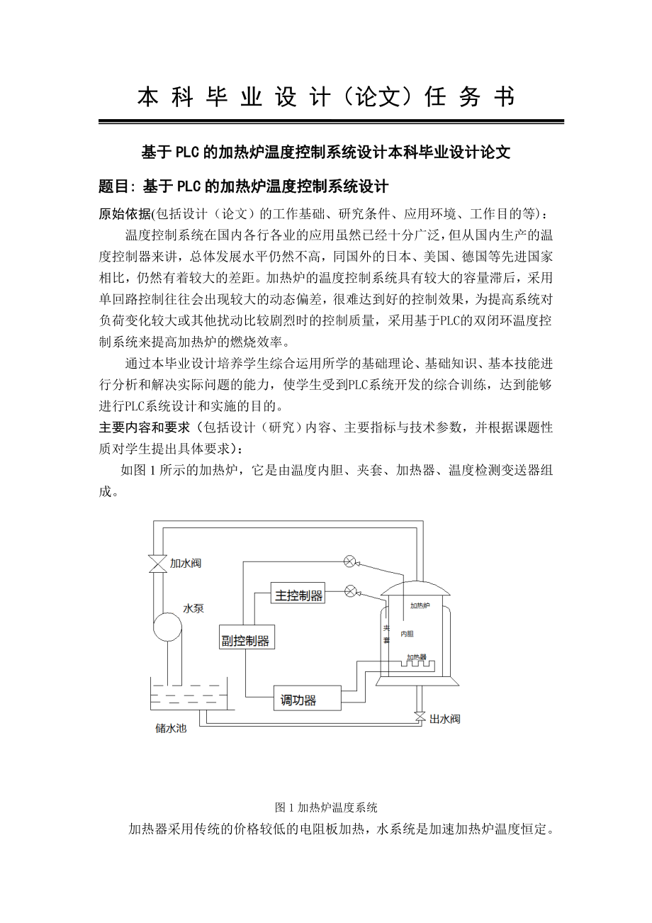 基于PLC的加热炉温度控制系统设计本科毕业设计论文.doc_第1页