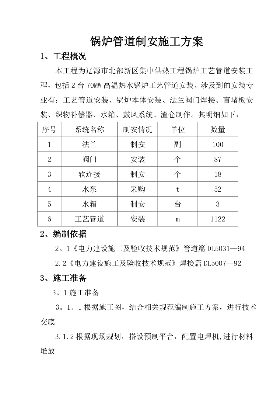 锅炉管道制安施工方案.doc_第1页