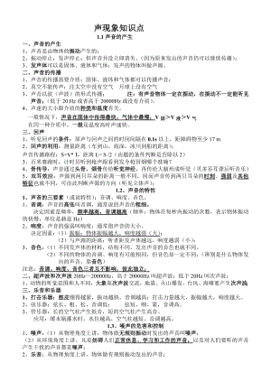 八年级物理第二章声现象知识点总结超详细.doc