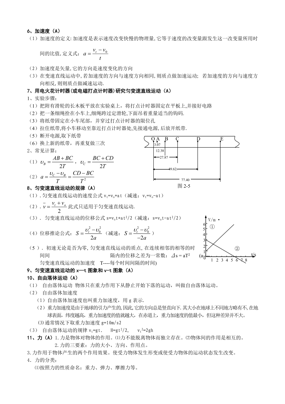 高一物理上学期知识点总结.doc_第2页