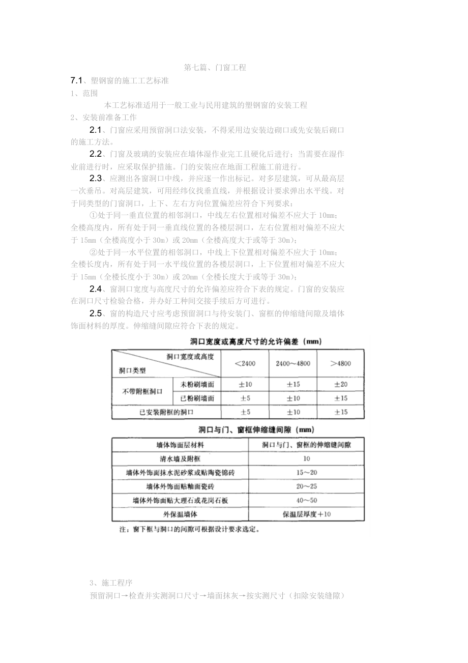 门窗的施工工艺.doc_第1页