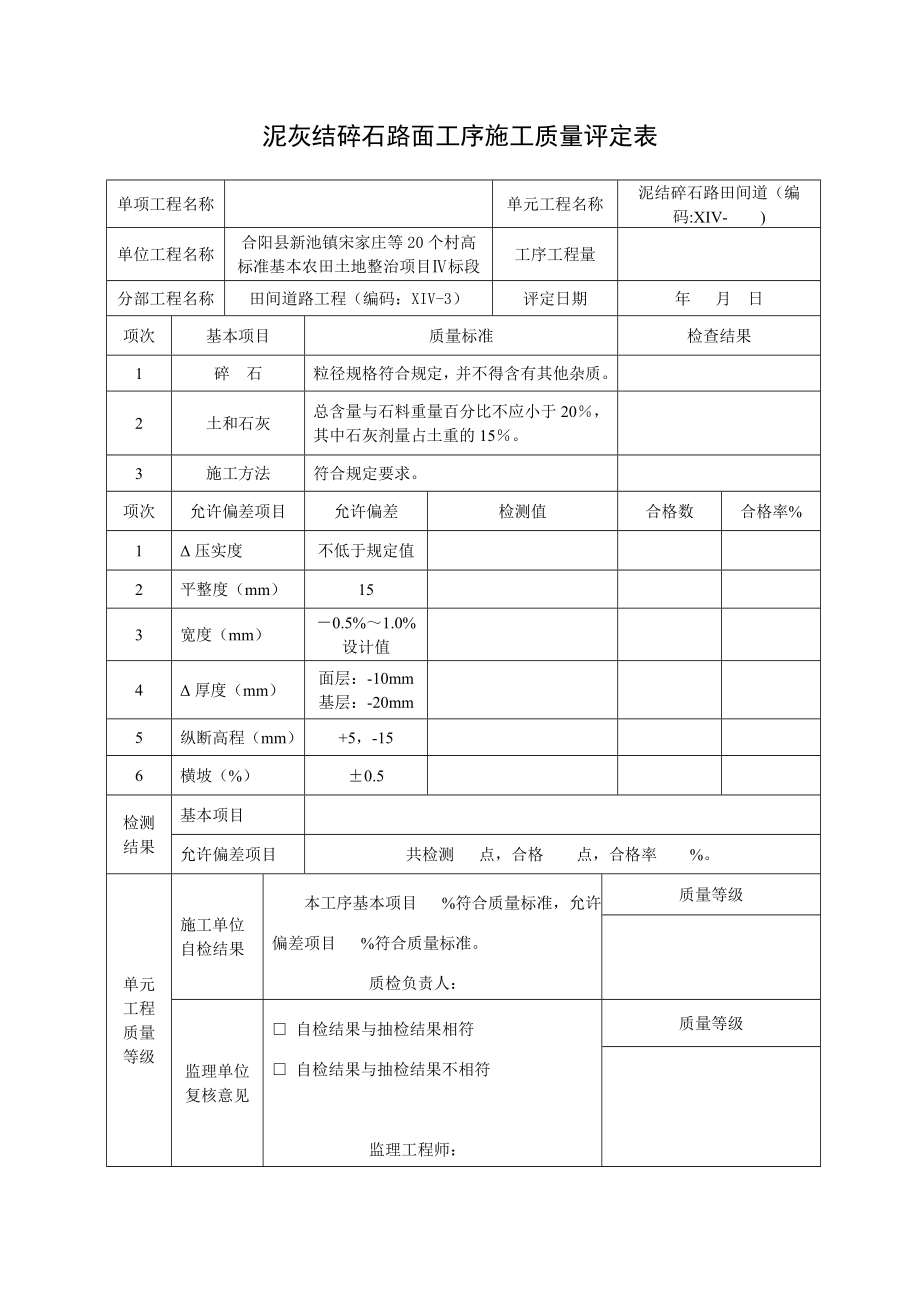 田间道路单元工程质量评定表.doc_第3页