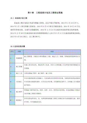 项目工程进度计划及其工期保证措施.doc