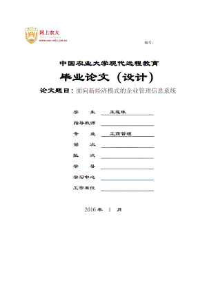 面向新经济模式的企业管理信息系统资料.doc