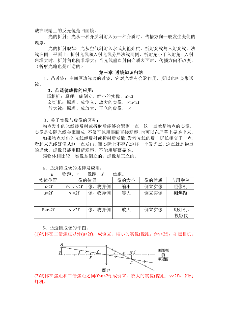 人教版初中物理知识点总结归纳(特详细)资料.doc_第2页