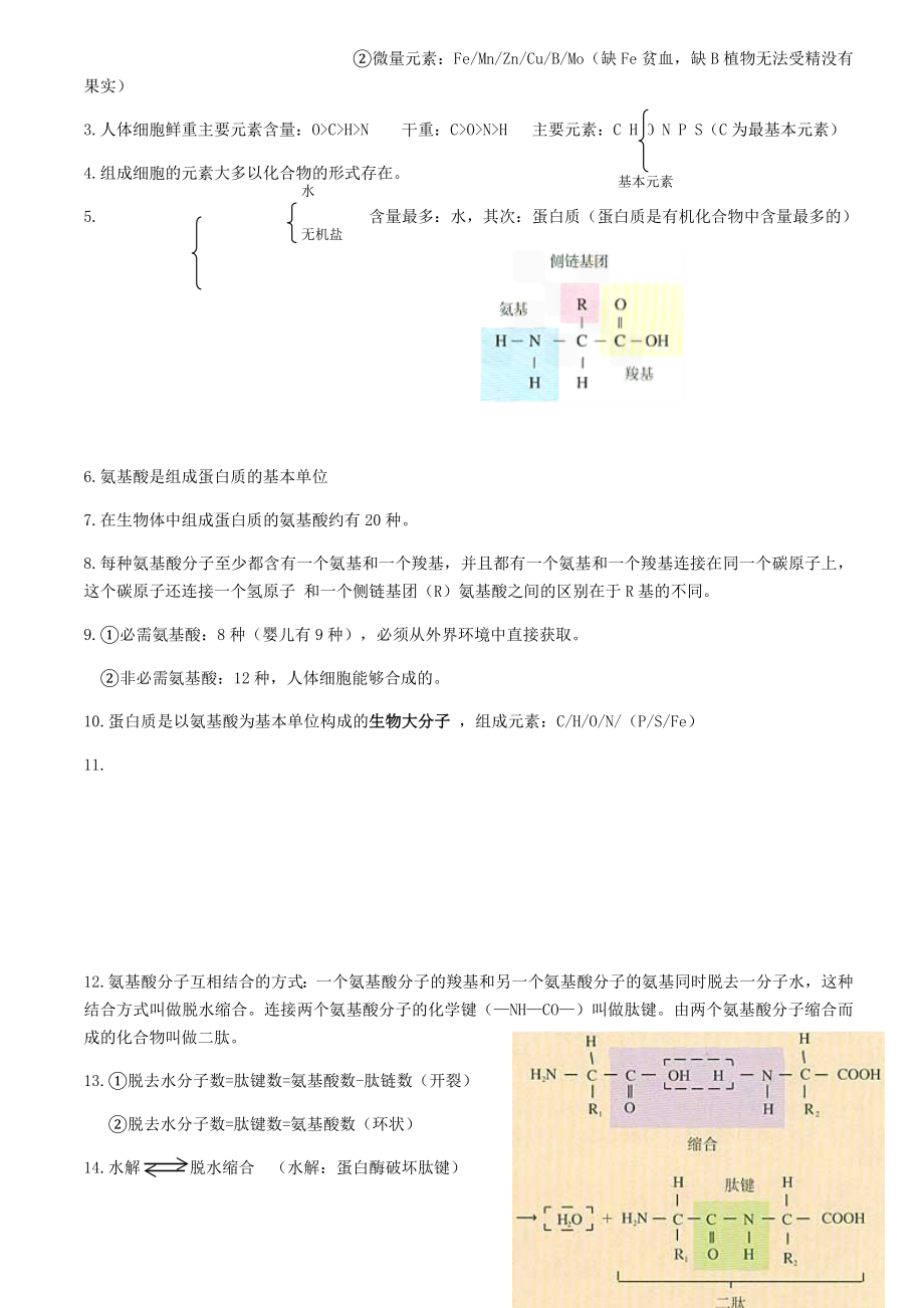 人教版高一必修一生物知识点整合.doc_第3页