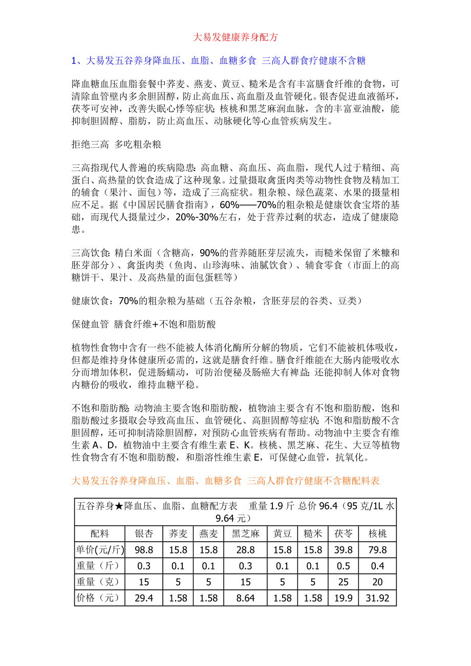 五谷养生配方资料.doc_第1页