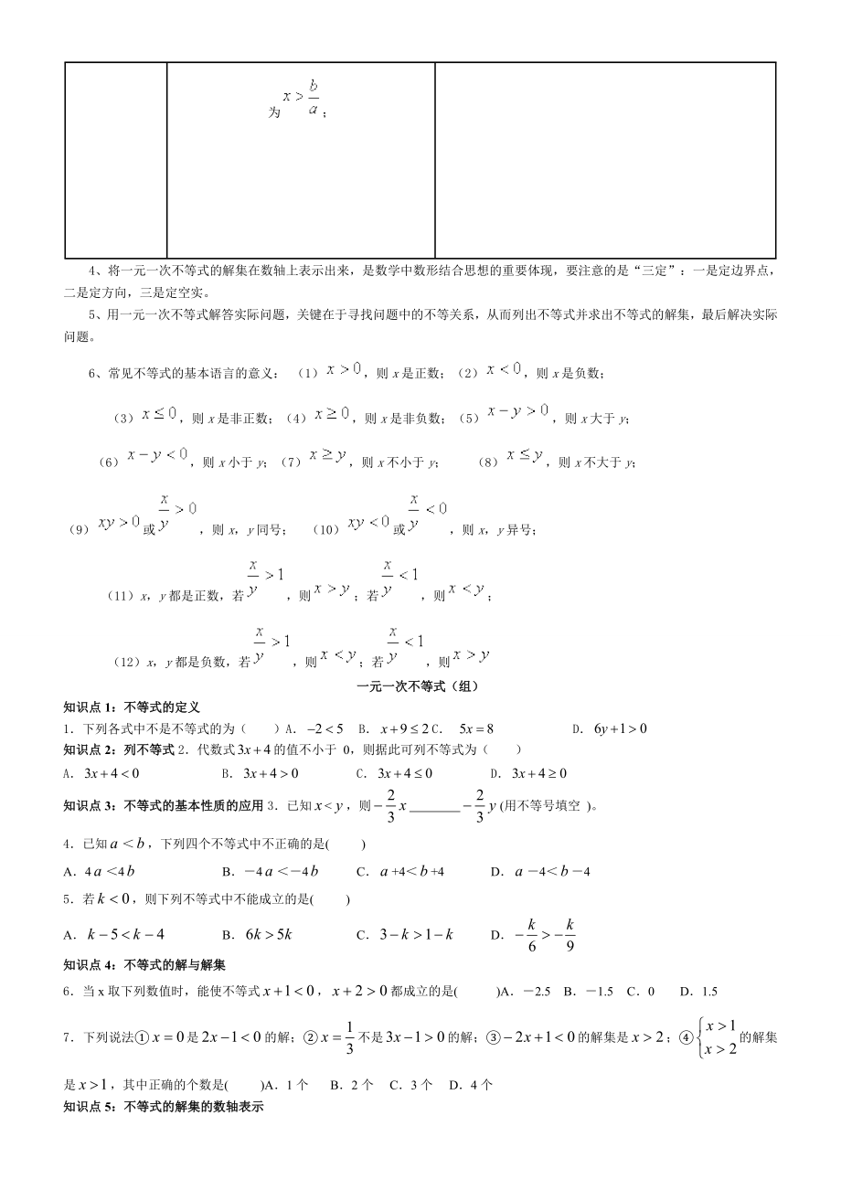 一元一次不等式知识点总结.doc_第3页