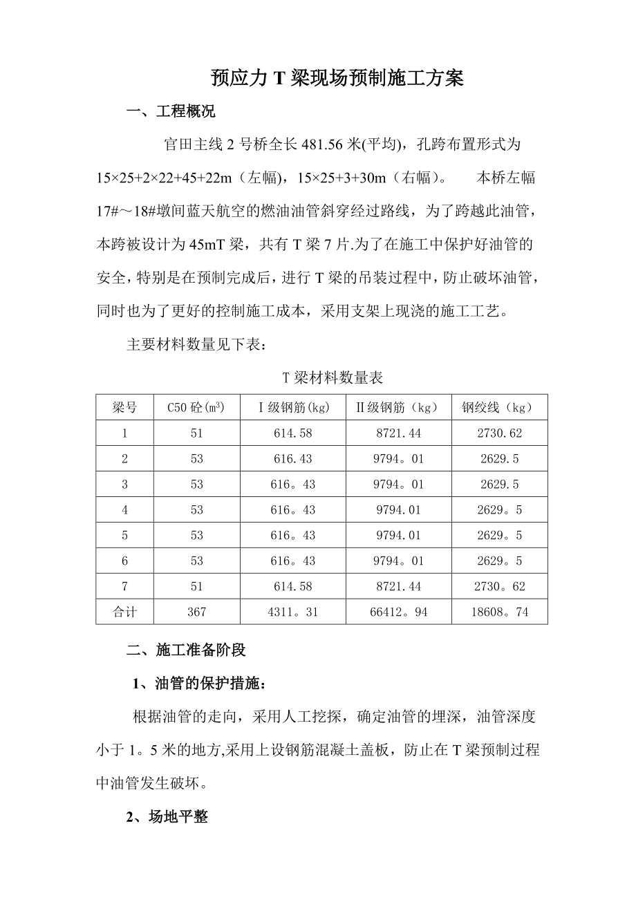 预应力T梁施工方案.doc_第1页