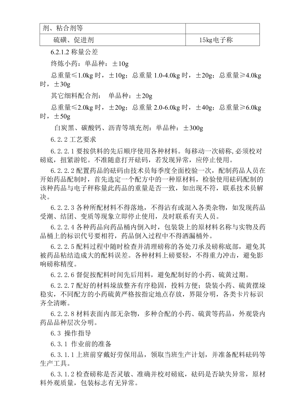 轮胎公司配料工艺作业指导书.doc_第2页