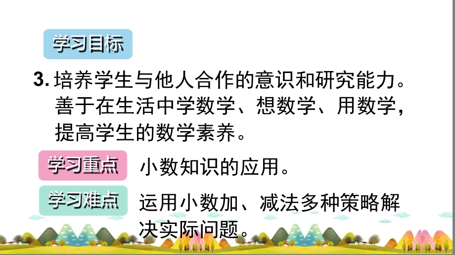 利用简单的小数加减法解决问题完美ppt课件-人教新课标.ppt_第3页