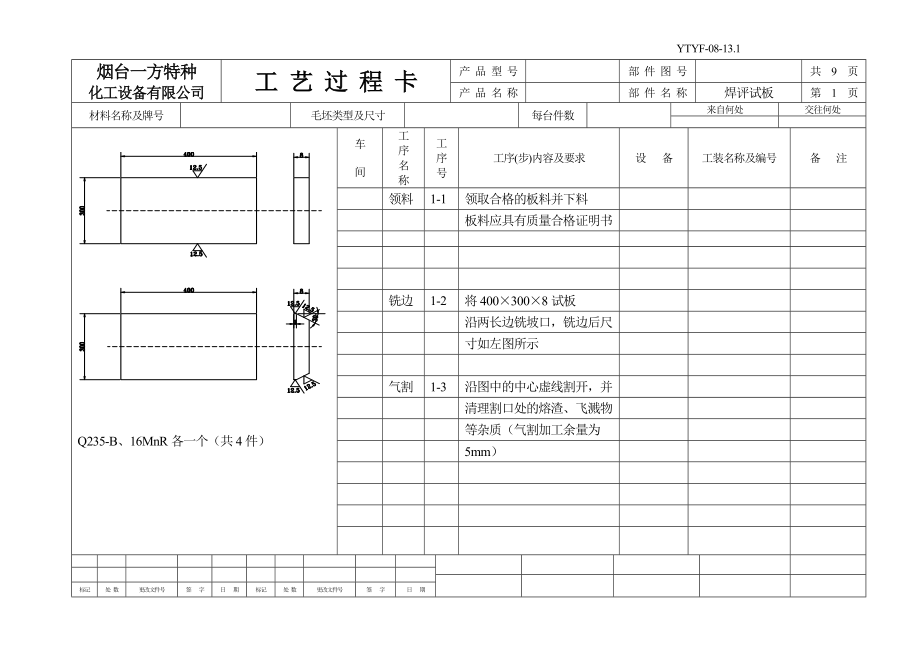 焊接 焊评试板 工艺卡.doc_第2页