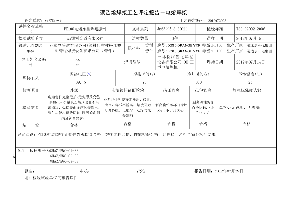 聚乙烯电熔焊接工艺评定和作业指导书.doc_第1页